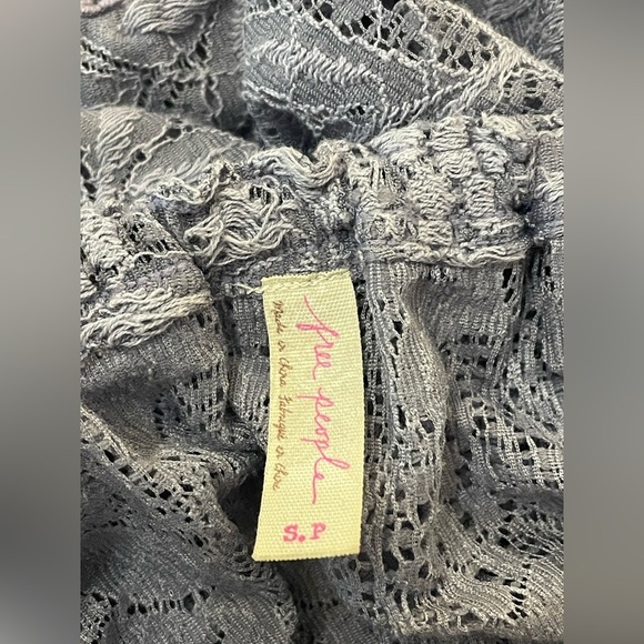 Free People Lace Top in Periwinkle Small - Picture 10 of 12